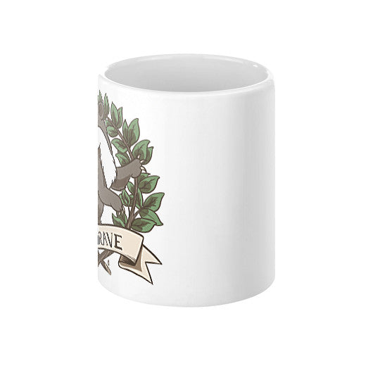 "Be Brave" Badger Coffee Mug 11oz - Sharptooth Snail