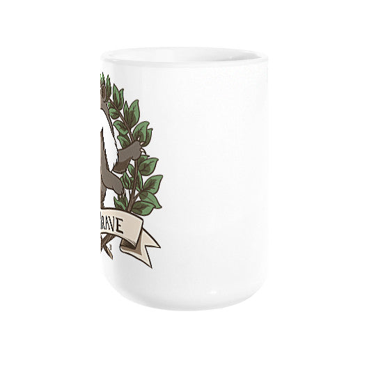 "Be Brave" Badger Coffee Mug 15oz - Sharptooth Snail
