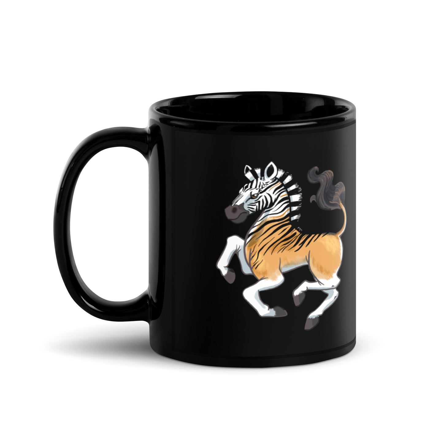 Quagga Black Glossy Mug