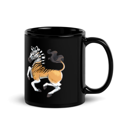 Quagga Black Glossy Mug