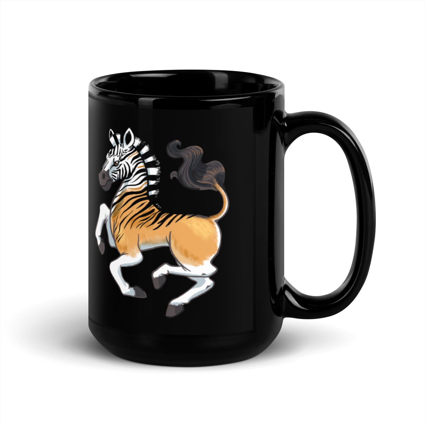 Quagga Black Glossy Mug