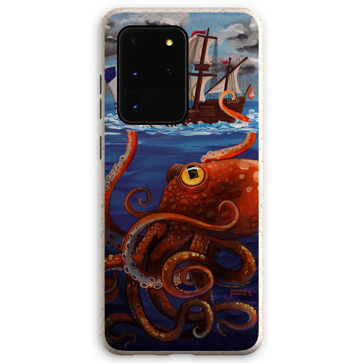 Clever Diversion (the Kraken with the Sock Puppet) Eco Phone Case