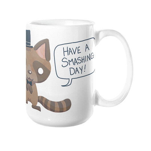 Dapper Raccoon Coffee Mug 15oz - Sharptooth Snail