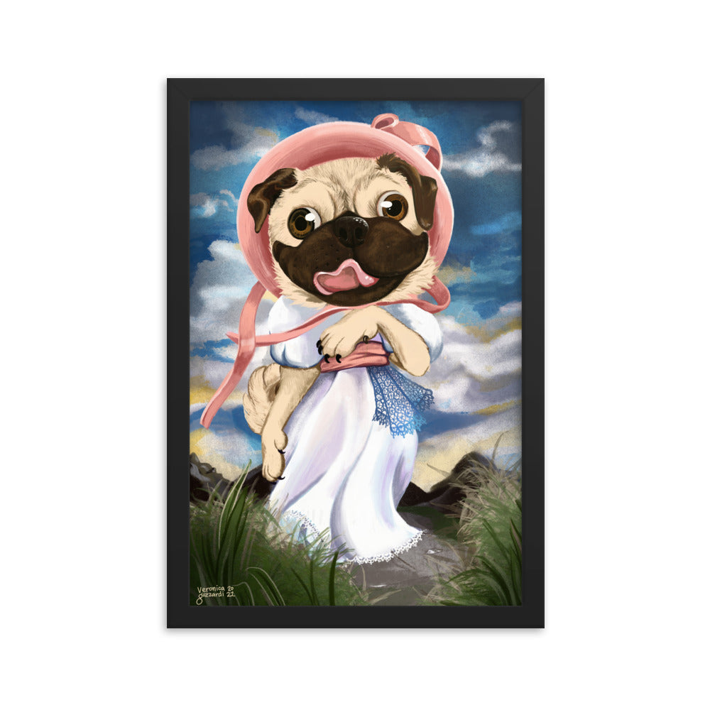 Pinkie Pug Framed poster