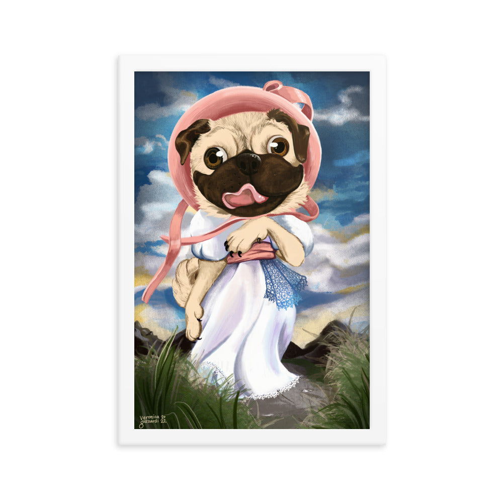 Pinkie Pug Framed poster