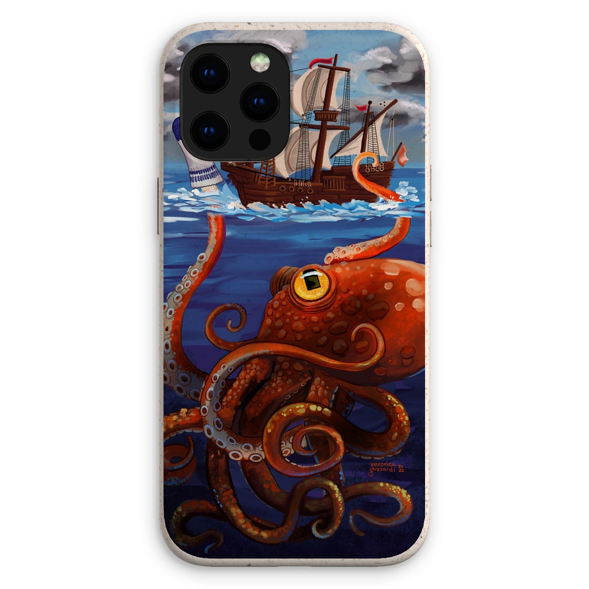 Clever Diversion (the Kraken with the Sock Puppet) Eco Phone Case