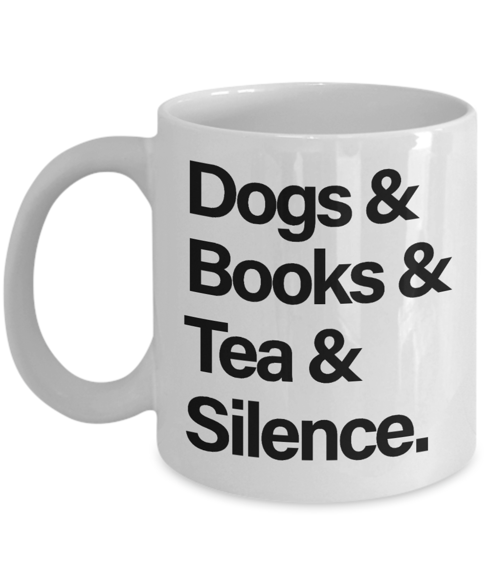 Introverts Unite Mug- Dogs Books Tea Silence