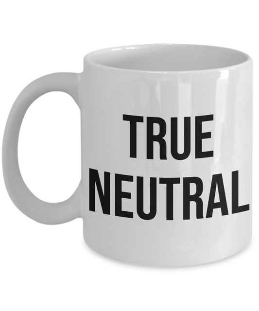 Alignment Mug Tabletop Gaming RPG Game Gamer True Neutral