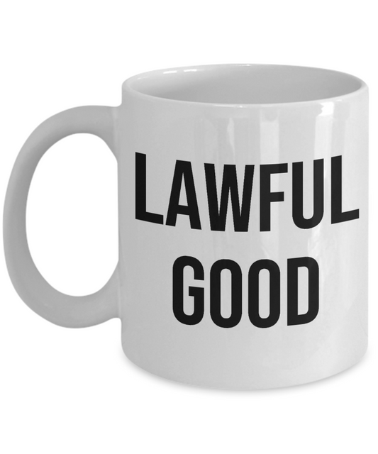 Alignment Mug Tabletop Gaming RPG Game Gamer Lawful Good