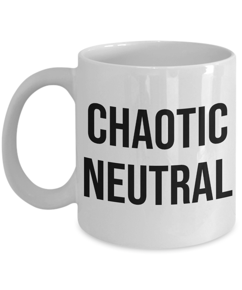 Alignment Mug Tabletop Gaming RPG Game Gamer Chaotic Neutral