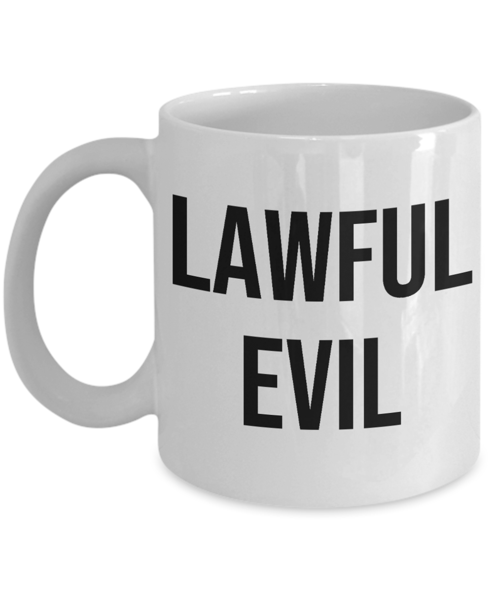 Alignment Mug Tabletop Gaming RPG Gamer Lawful Evil