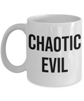 Alignment Mug Tabletop Gaming RPG Game Gamer Chaotic Evil