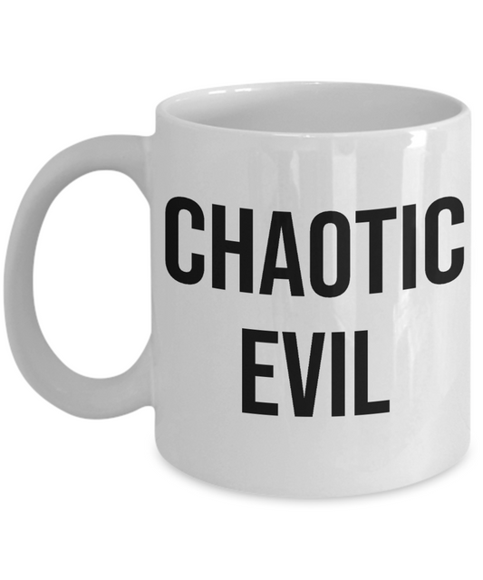 Alignment Mug Tabletop Gaming RPG Game Gamer Chaotic Evil