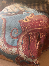 Giant Octopus Kraken with Sock Puppet Woven Blanket