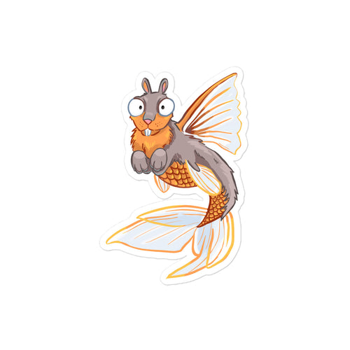 Goldfish-Squirrel chimera Bubble-free stickers