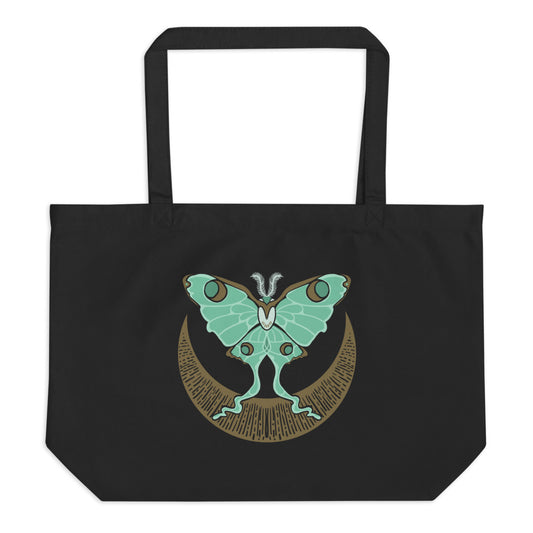 Luna Moth Large organic tote bag