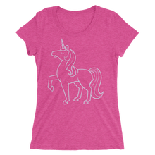 Lilac Unicorn lineart Short sleeve women's t-shirt