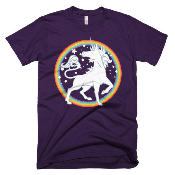 Sparkly Rainbow Unicorn Short sleeve men's t-shirt