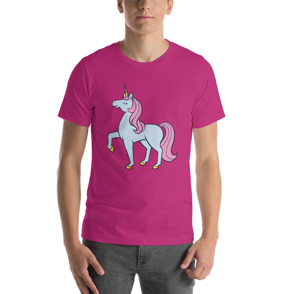 Blue and Pink Unicorn Short sleeve men's t-shirt