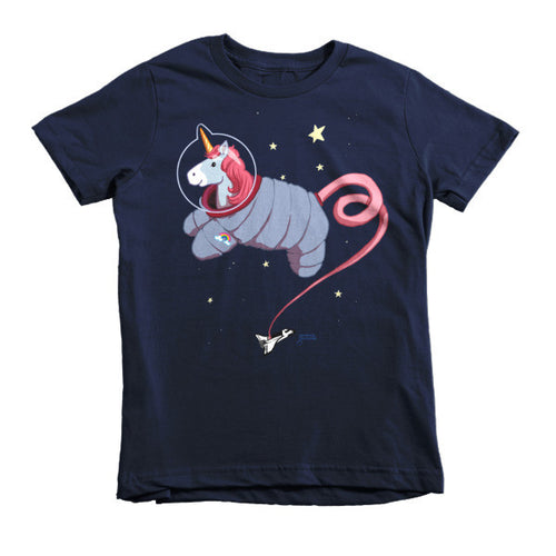 Space Unicorn Princess Astronaut Short sleeve kids t-shirt
