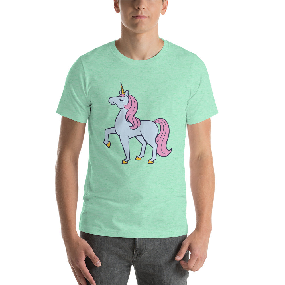 Blue and Pink Unicorn Short sleeve men's t-shirt