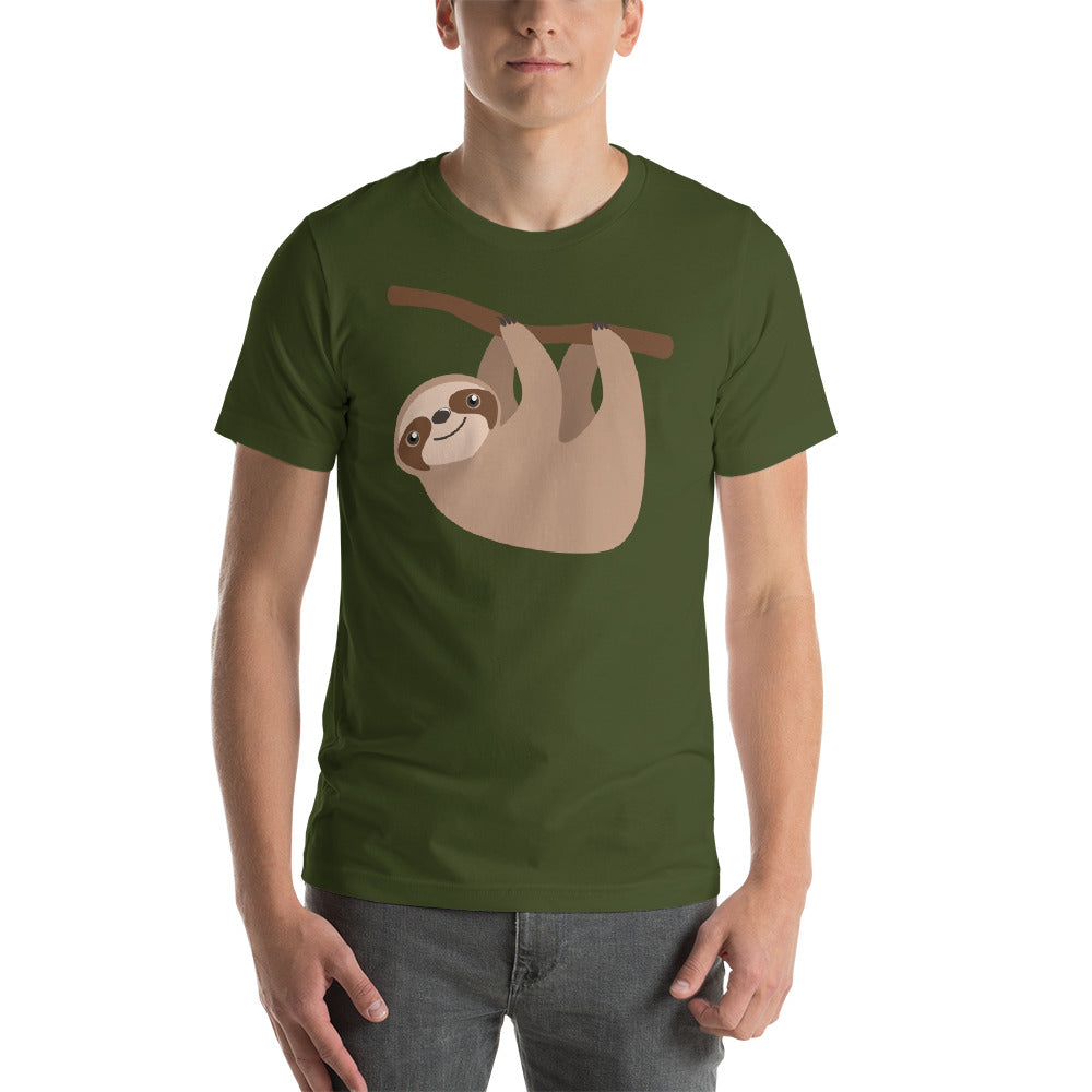 Cute Sloth on a Branch Short sleeve men's t-shirt