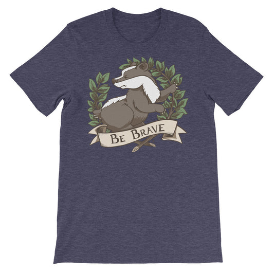 Be Brave Badger Crest Unisex short sleeve t-shirt