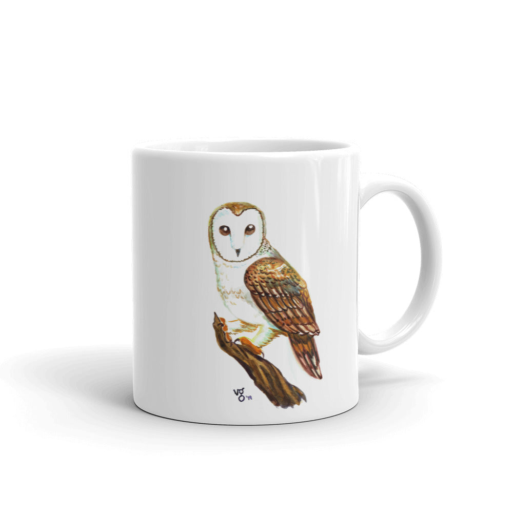 Watercolor Barn Owl Mug