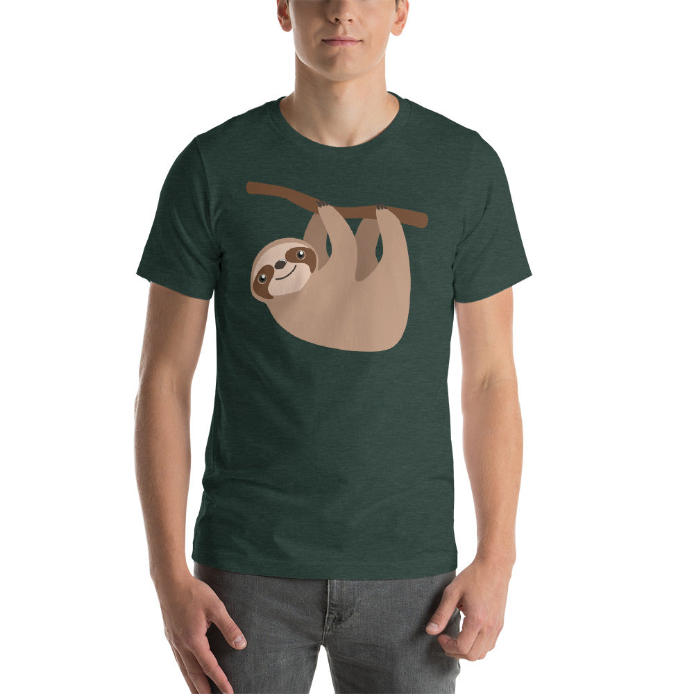 Cute Sloth on a Branch Short sleeve men's t-shirt