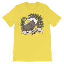 Be Brave Badger Crest Unisex short sleeve t-shirt