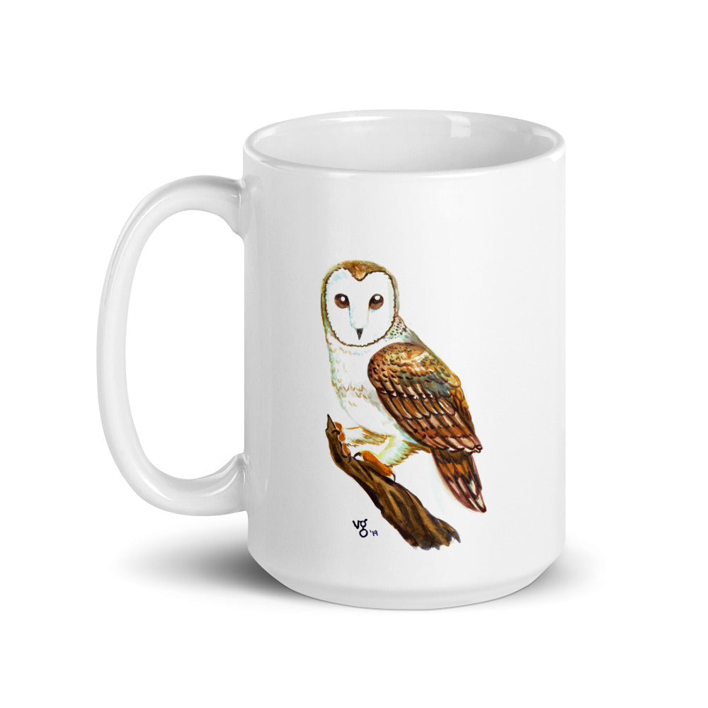 Watercolor Barn Owl Mug