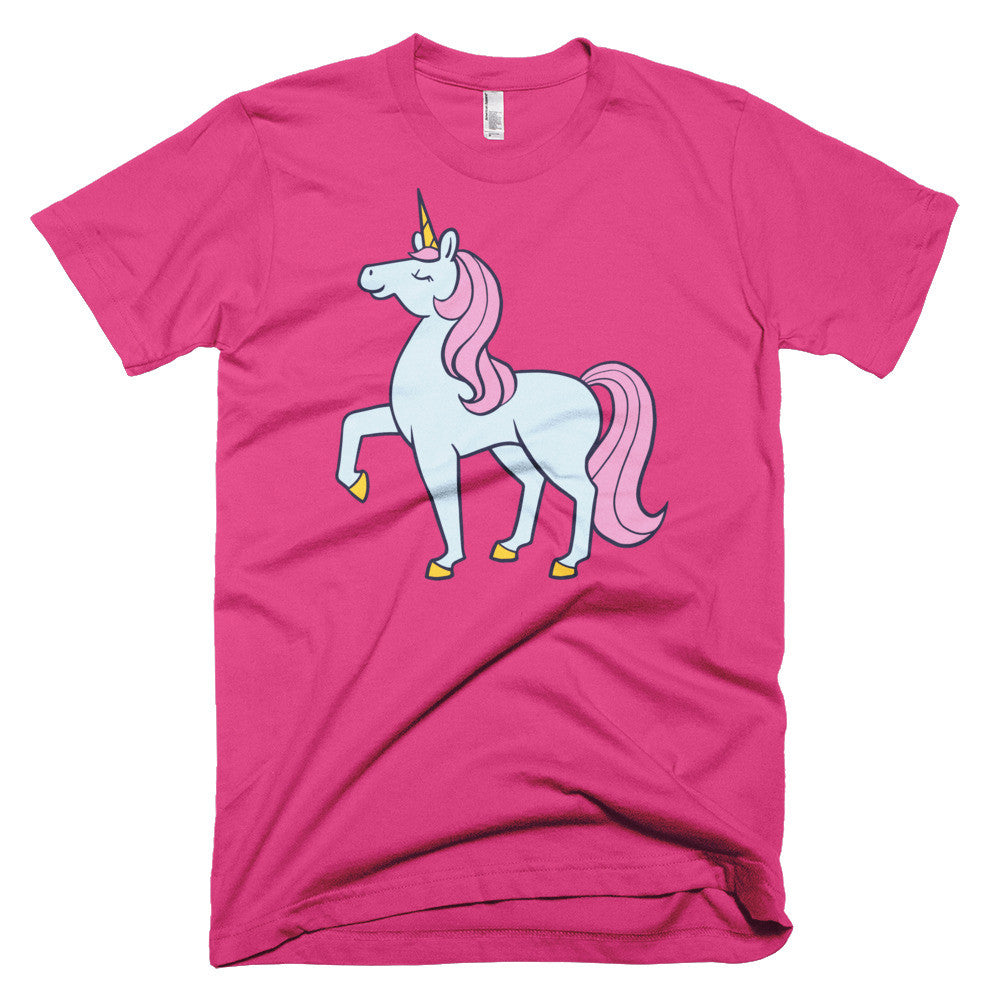 Blue and Pink Unicorn Short sleeve men's t-shirt