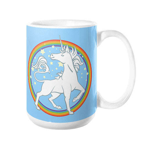 Sparkly Rainbow Unicorn Coffee Mug 15oz - Sharptooth Snail