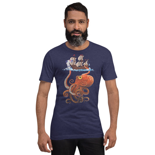 Clever Diversion (The Kraken with the Sock Puppet) Unisex t-shirt