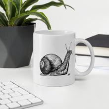 Fancy Snail White glossy mug